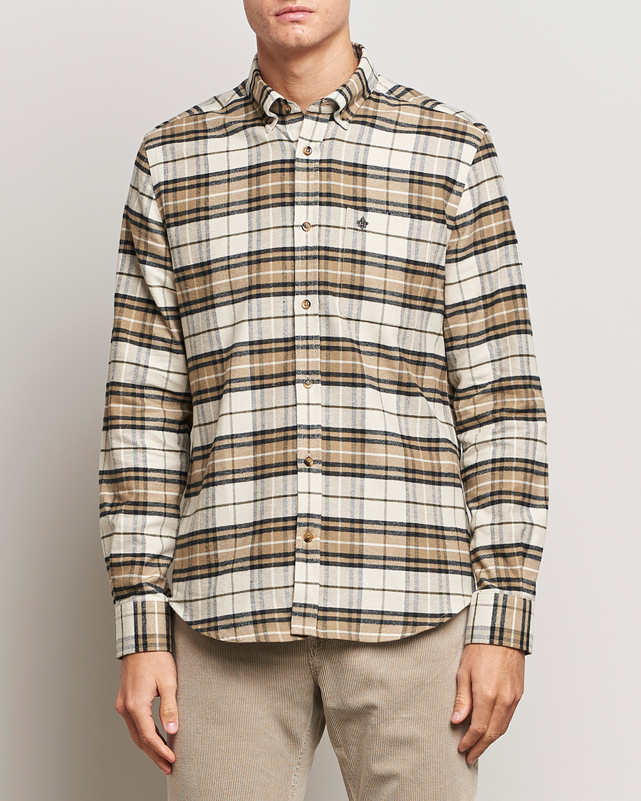Herre | | Morris | Flanell Big Check Shirt Off White