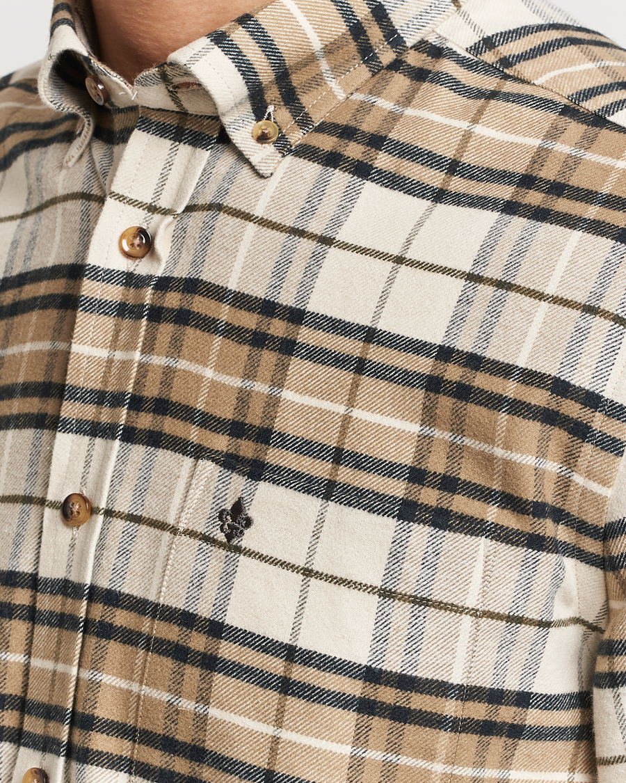 Herre | Skjorter | Morris | Flanell Big Check Shirt Off White