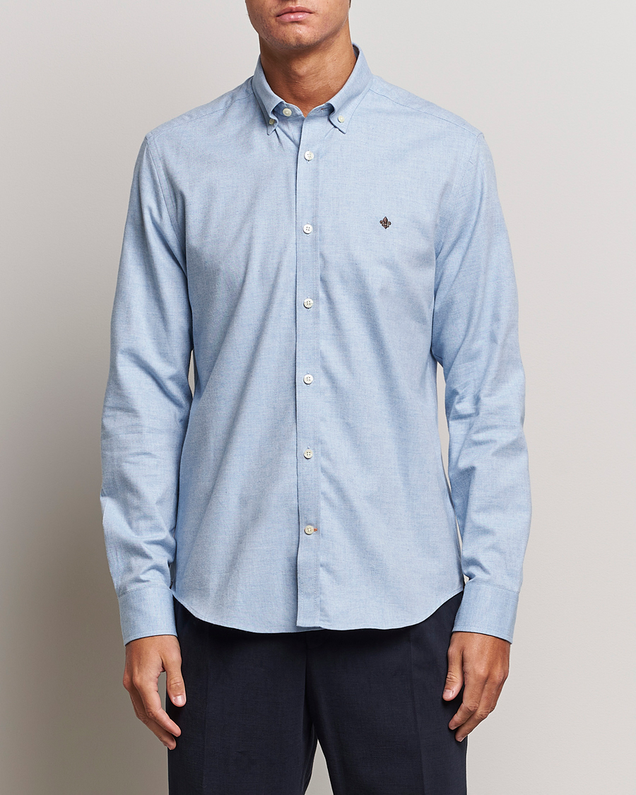 Herre | | Morris | Watts Flanell Shirt Light Blue