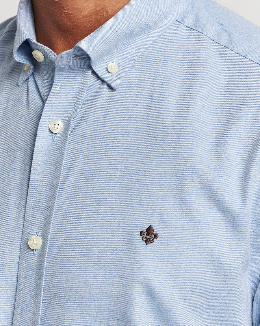 Herre | Skjorter | Morris | Watts Flanell Shirt Light Blue