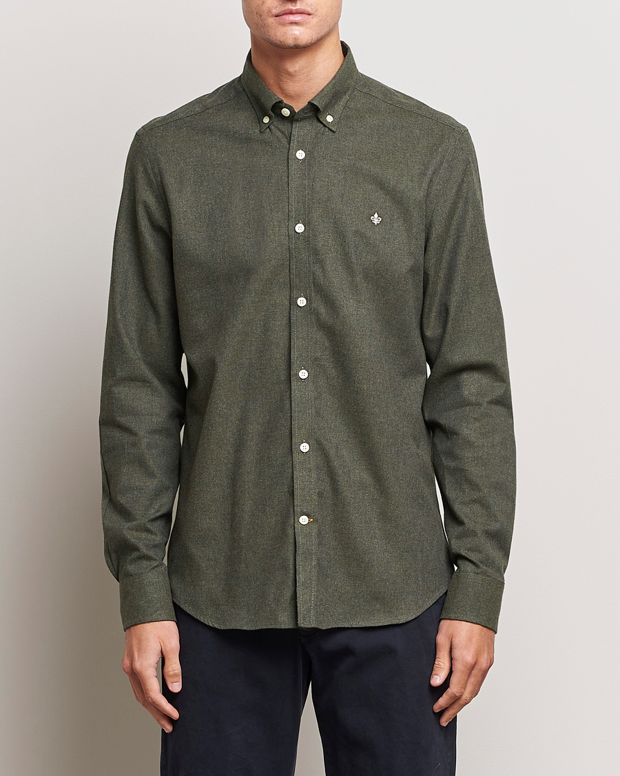Herre | Skjorter | Morris | Watts Flanell Shirt Olive