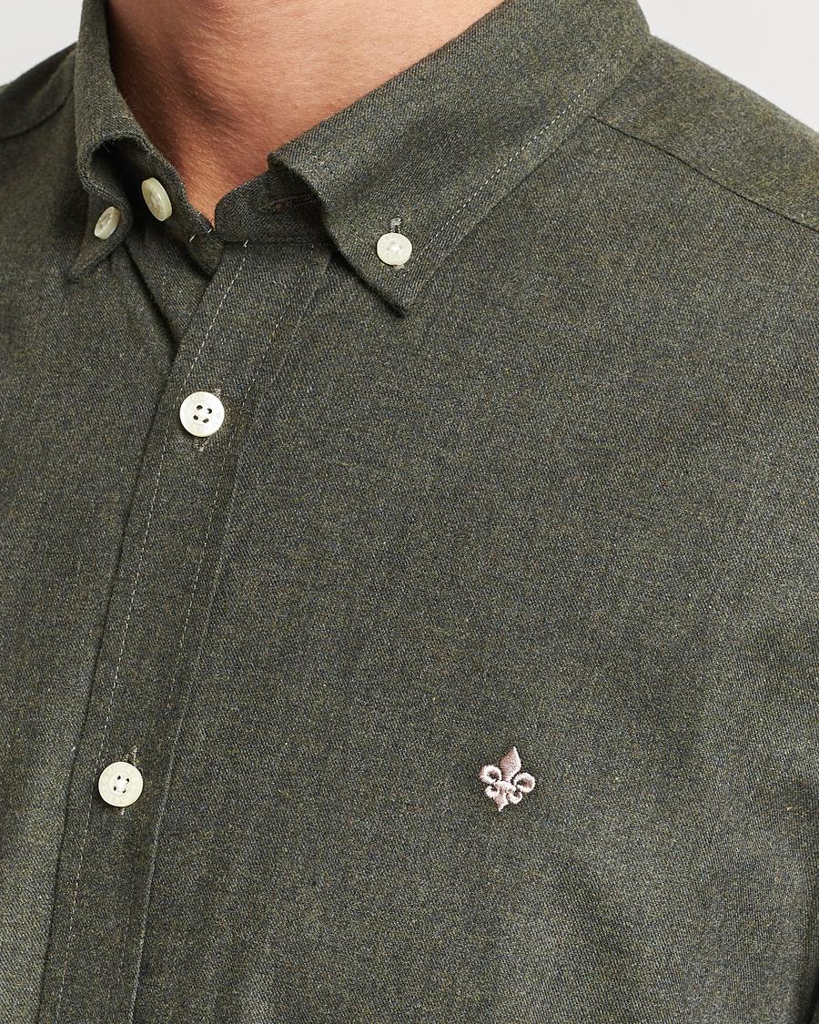 Herre | Skjorter | Morris | Watts Flanell Shirt Olive