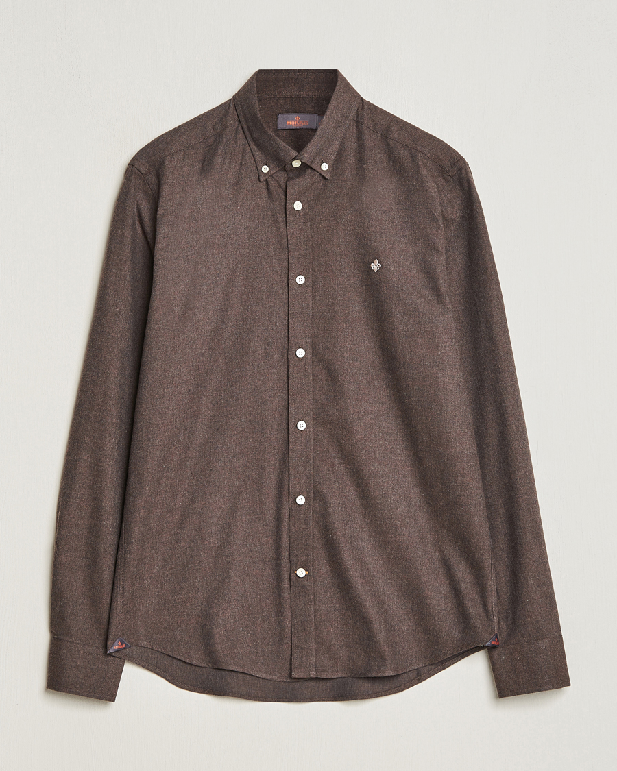 Herre | Skjorter | Morris | Watts Flanell Shirt Brown