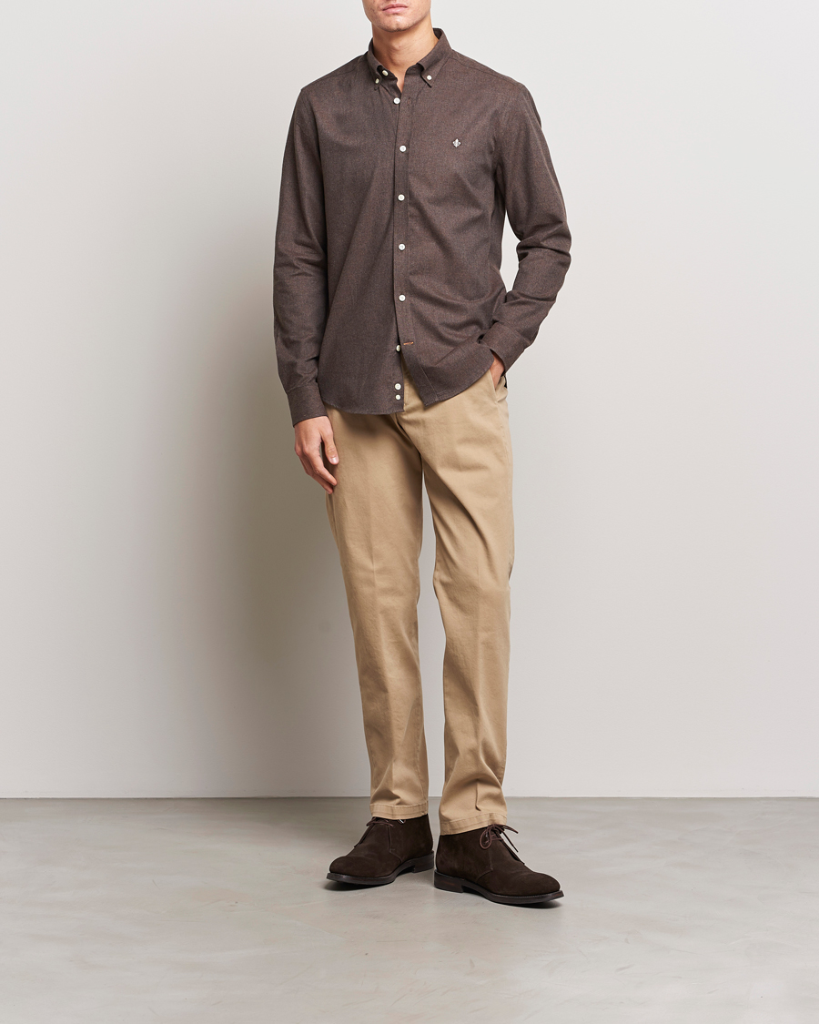 Herre | Skjorter | Morris | Watts Flanell Shirt Brown