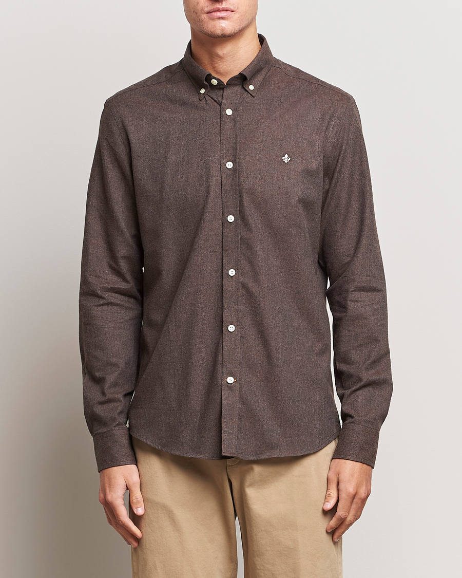 Herre | Skjorter | Morris | Watts Flanell Shirt Brown