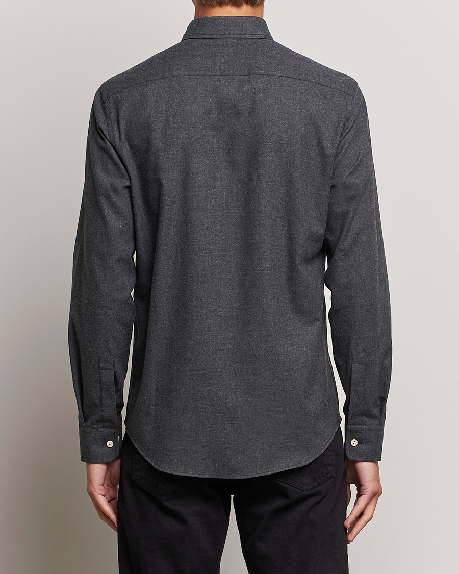Herre | Skjorter | Morris | Watts Flanell Shirt Dark Grey