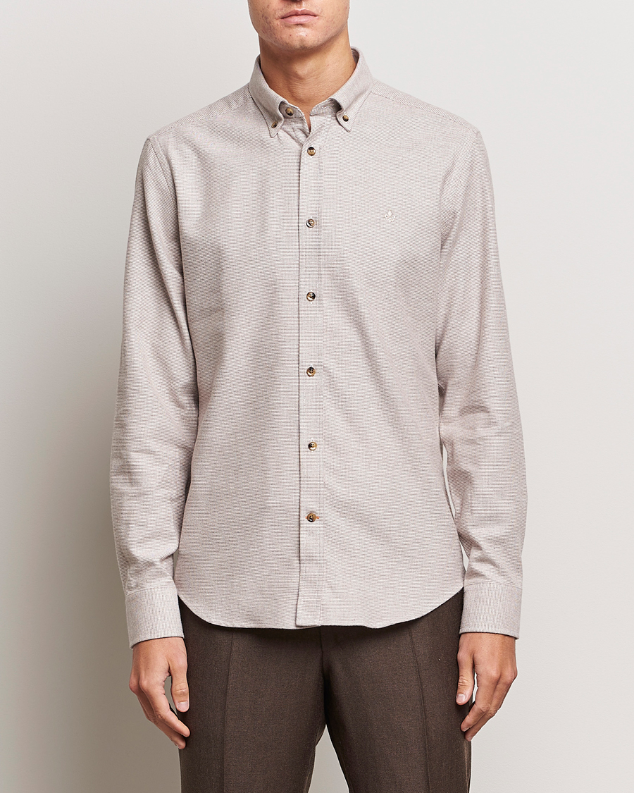Herre | Skjorter | Morris | Flanell Check Shirt Khaki