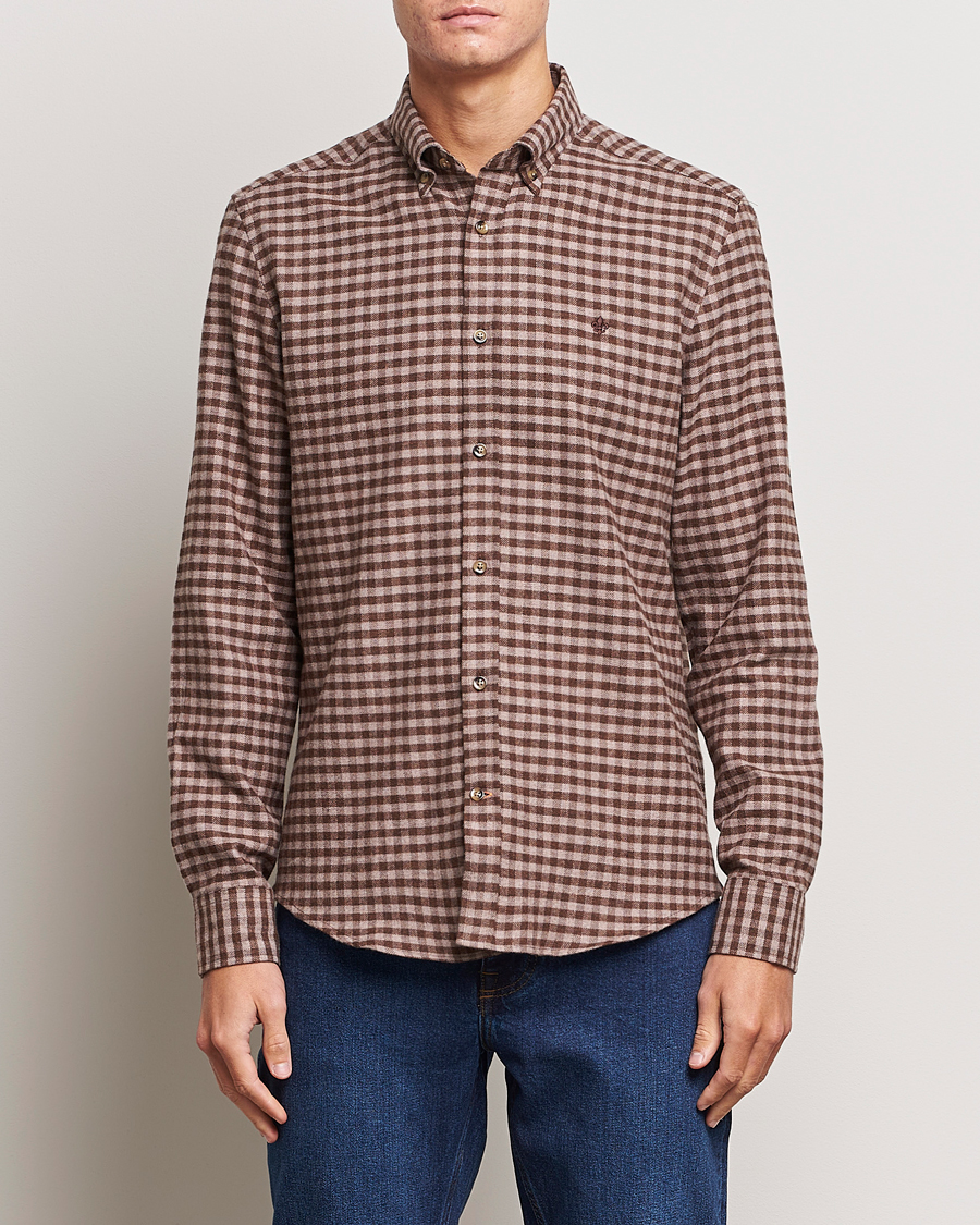 Herre |  | Morris | Flanell Check Shirt Brown