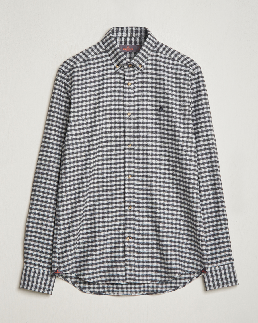 Herre | | Morris | Flanell Check Shirt Grey