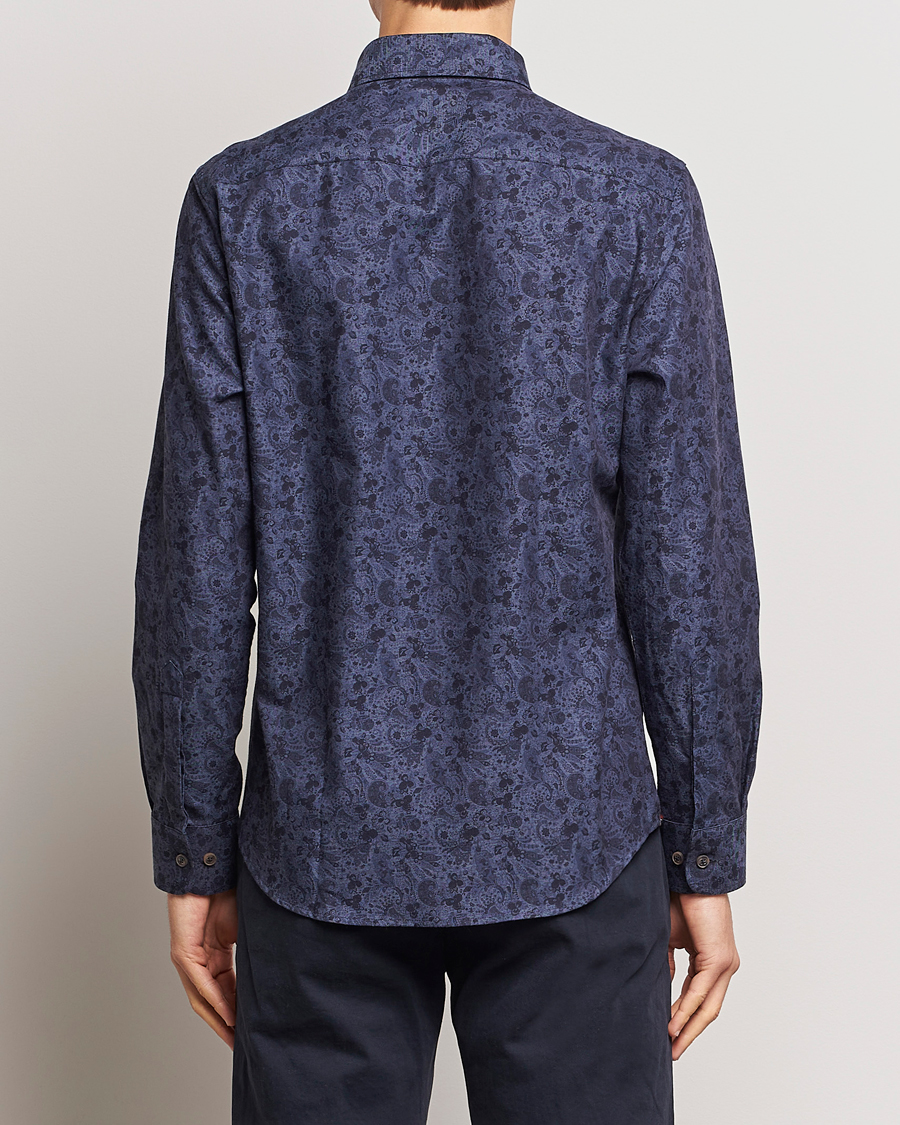 Herre | Skjorter | Morris | Printed Flower Shirt Navy