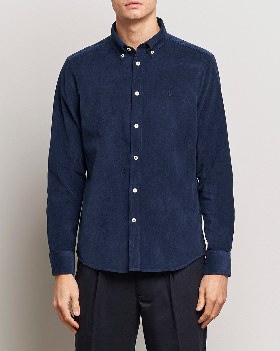 Herre | Skjorter | Morris | Douglas Corduroy Shirt Blue