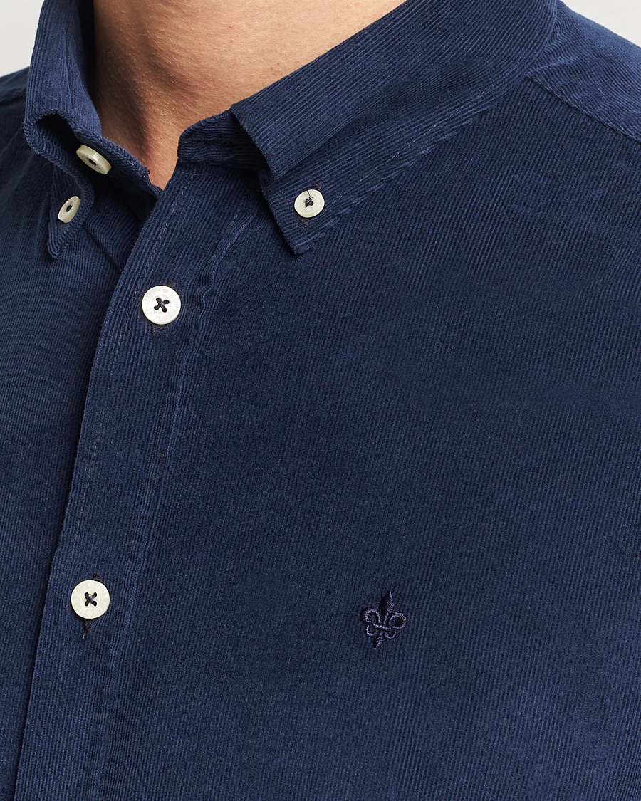 Herre | Skjorter | Morris | Douglas Corduroy Shirt Blue