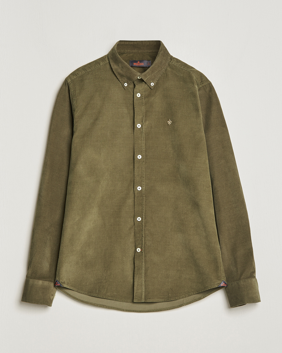 Herre | Skjorter | Morris | Douglas Corduroy Shirt Olive