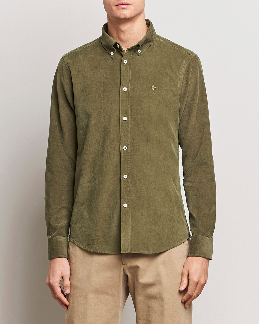 Herre |  | Morris | Douglas Corduroy Shirt Olive