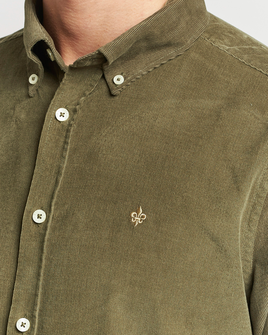 Herre | Skjorter | Morris | Douglas Corduroy Shirt Olive