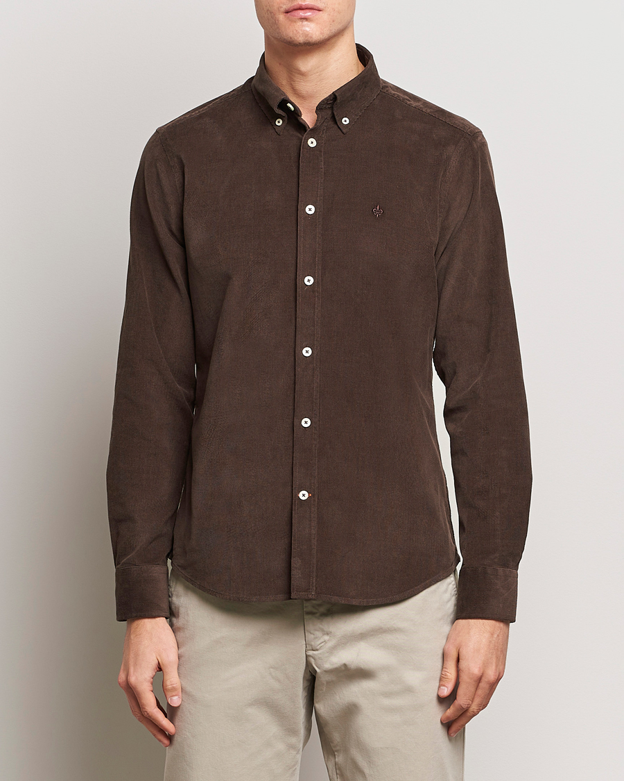 Herre |  | Morris | Douglas Corduroy Shirt Brown