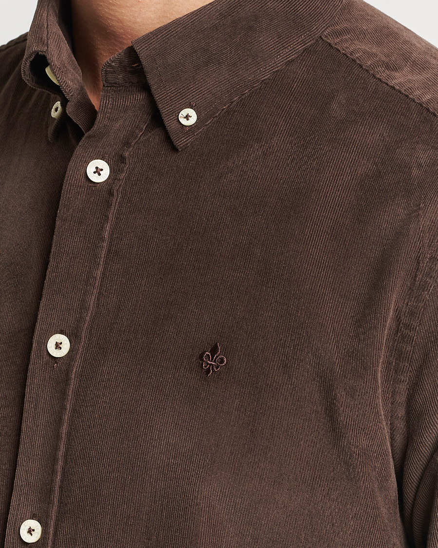 Herre | Skjorter | Morris | Douglas Corduroy Shirt Brown