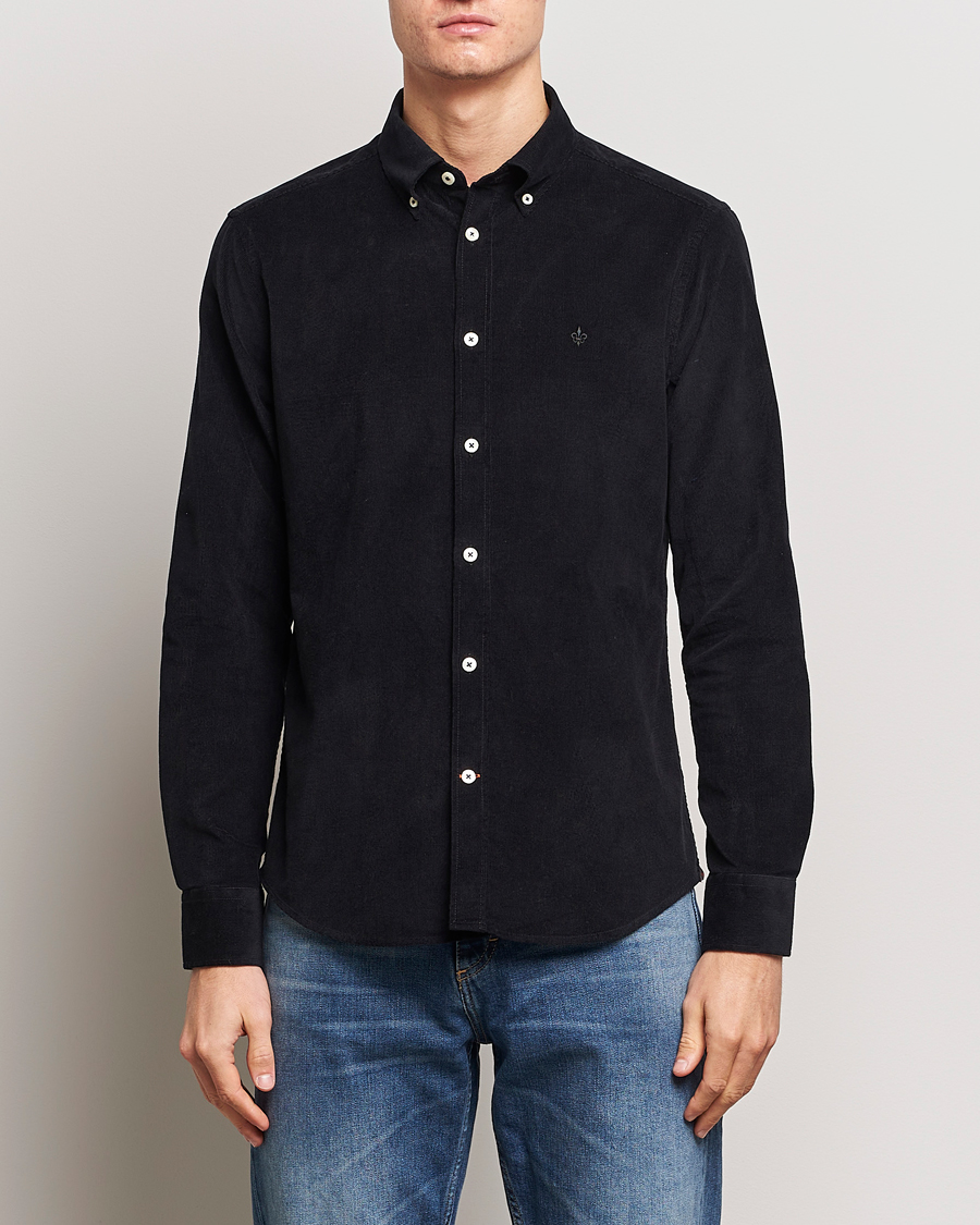 Herre | Skjorter | Morris | Douglas Corduroy Shirt Black