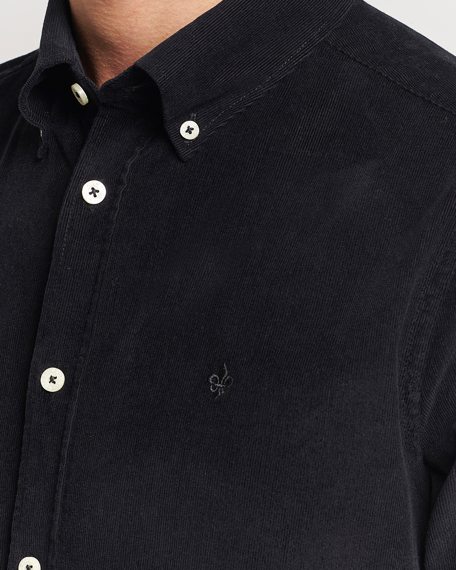 Herre | Skjorter | Morris | Douglas Corduroy Shirt Black