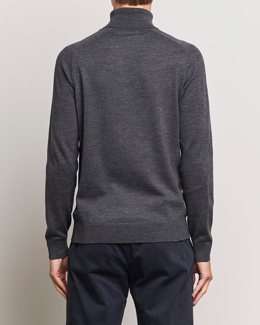 Herre | Gensere | Morris | Merino Rollneck Grey Melange