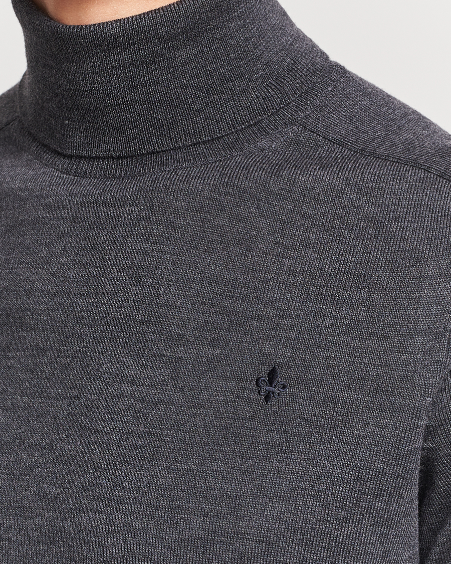 Herre | Gensere | Morris | Merino Rollneck Grey Melange