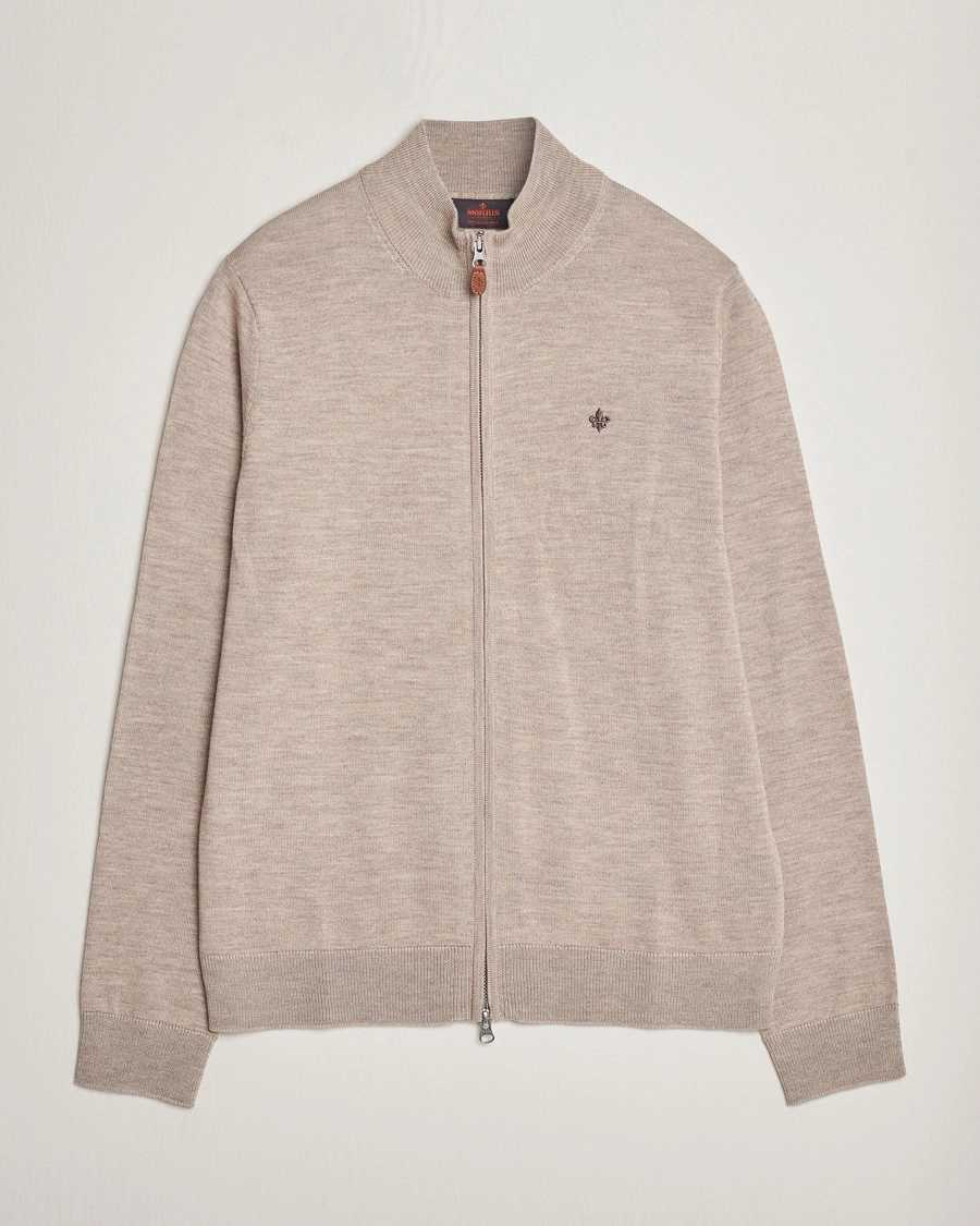 Herre | Gensere | Morris | Merino Zip Cardigan Khaki