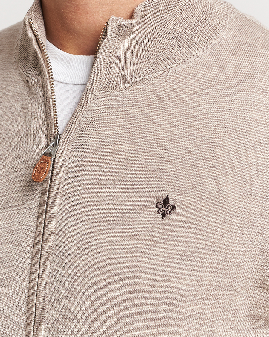 Herre | Gensere | Morris | Merino Zip Cardigan Khaki