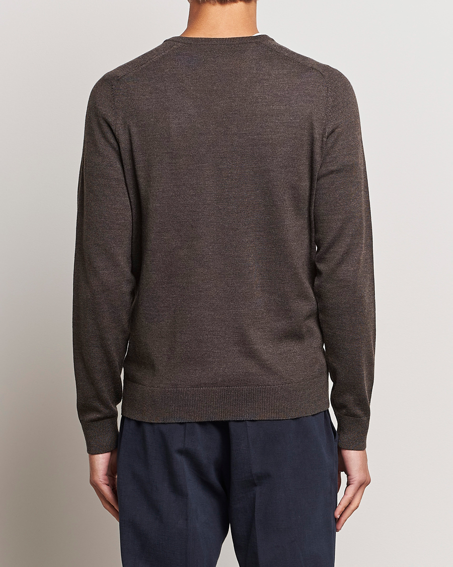 Herre | Gensere | Morris | Merino V-neck Brown