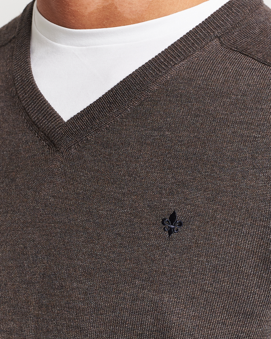 Herre | Gensere | Morris | Merino V-neck Brown