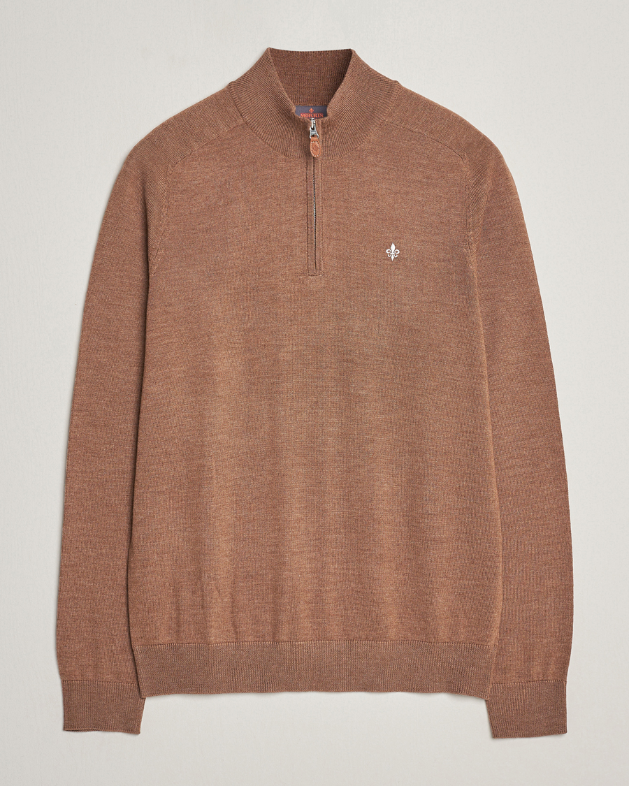 Herre | Gensere | Morris | John Merino Half Zip Camel