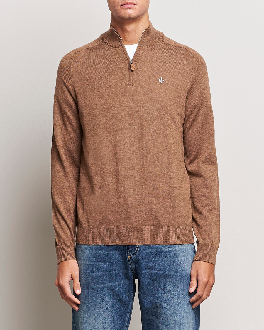 Herre | Gensere | Morris | John Merino Half Zip Camel