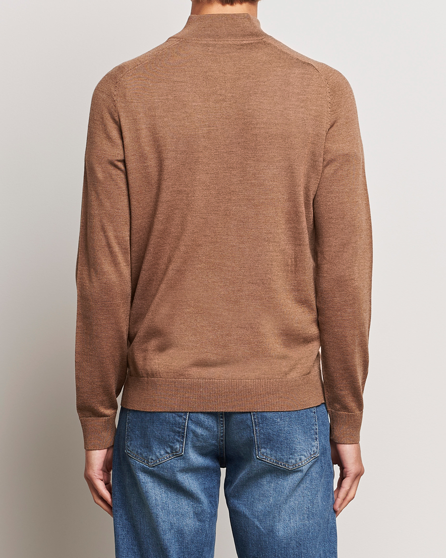 Herre | Gensere | Morris | John Merino Half Zip Camel