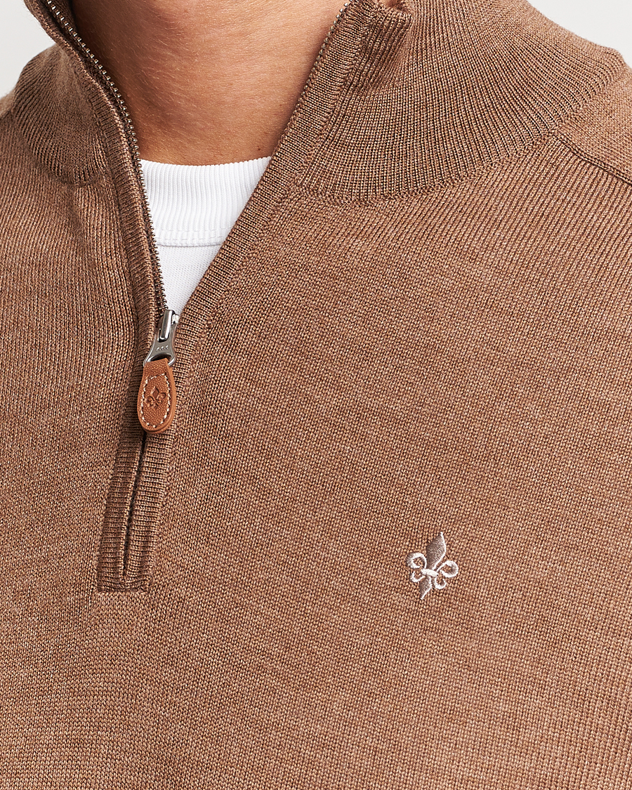 Herre | Gensere | Morris | John Merino Half Zip Camel