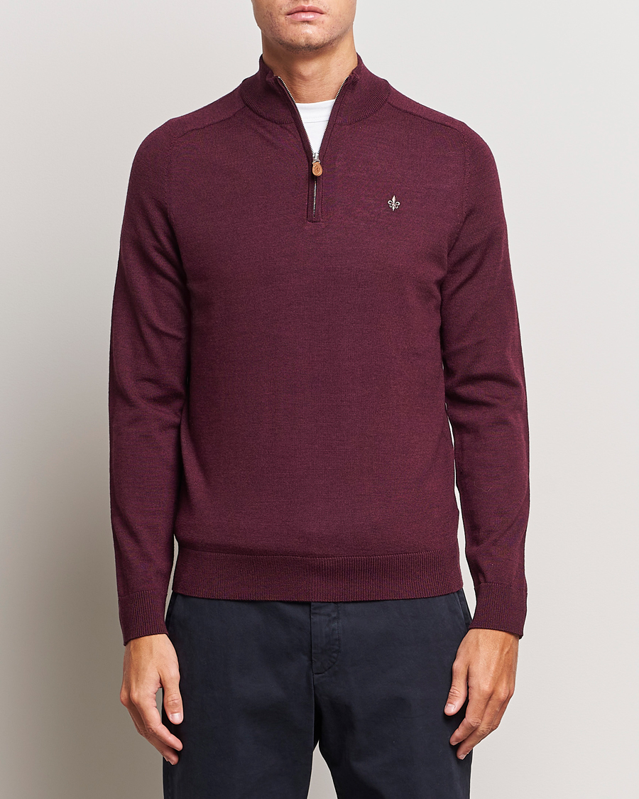 Herre |  | Morris | John Merino Half Zip Wine Red
