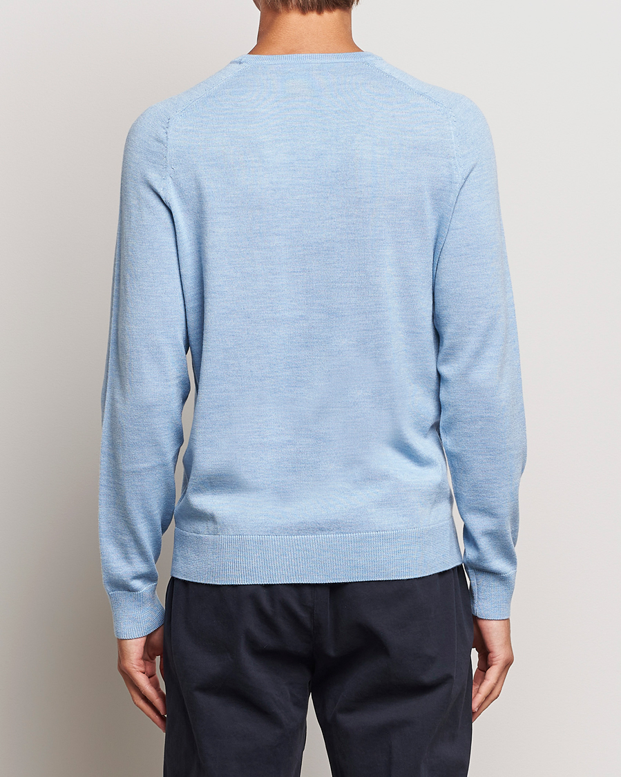 Herre | Gensere | Morris | Merino Crew Neck Pullover Light Blue