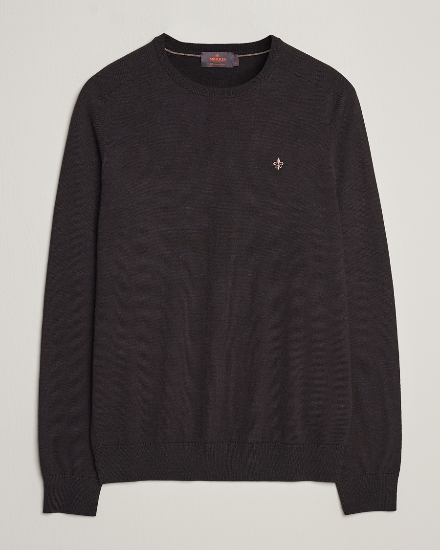 Herre | Gensere | Morris | Merino Crew Neck Pullover Brown