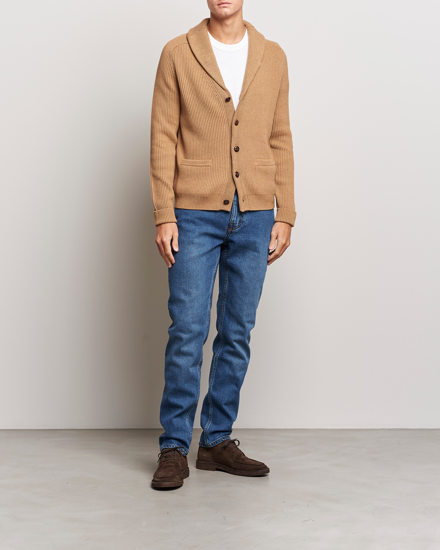 Herre | Gensere | Morris | Brayden Shawl Cardigan Camel