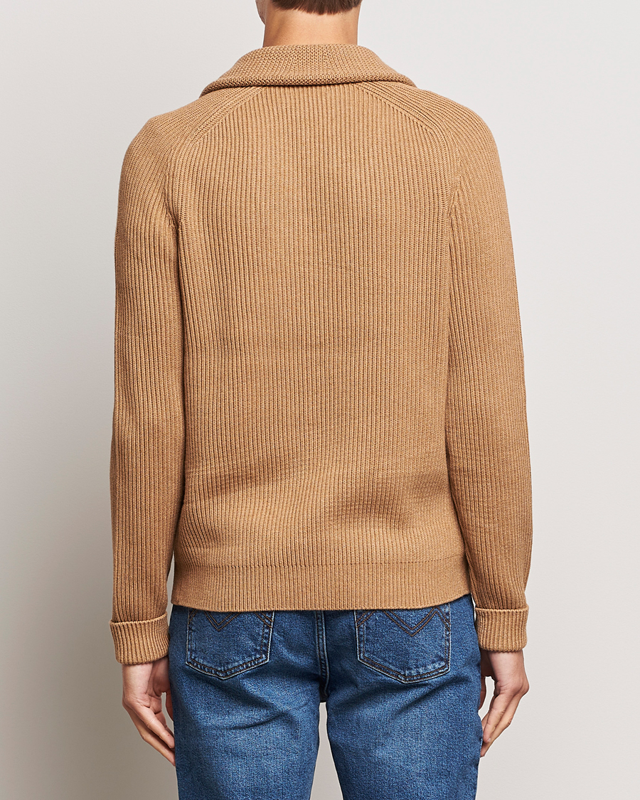 Herre | Gensere | Morris | Brayden Shawl Cardigan Camel