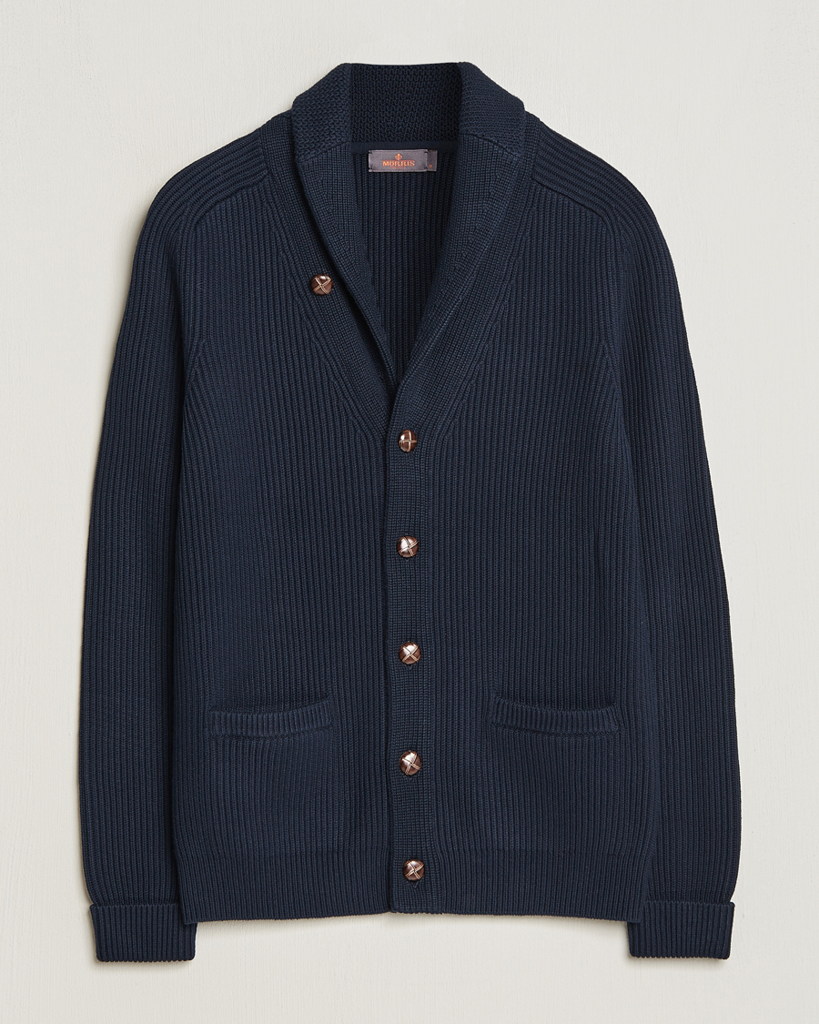 Herre | Gensere | Morris | Brayden Shawl Cardigan Navy