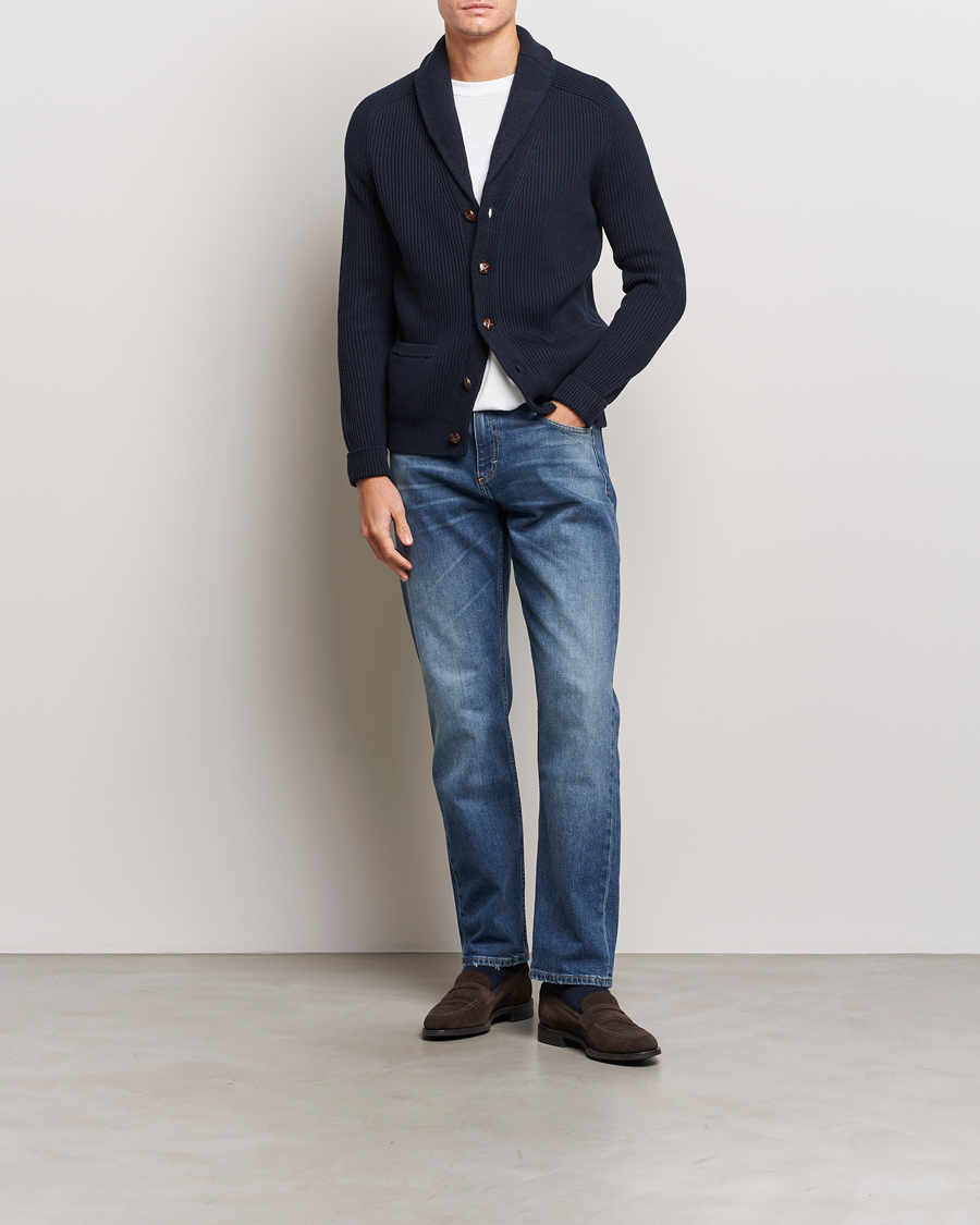 Herre | Gensere | Morris | Brayden Shawl Cardigan Navy