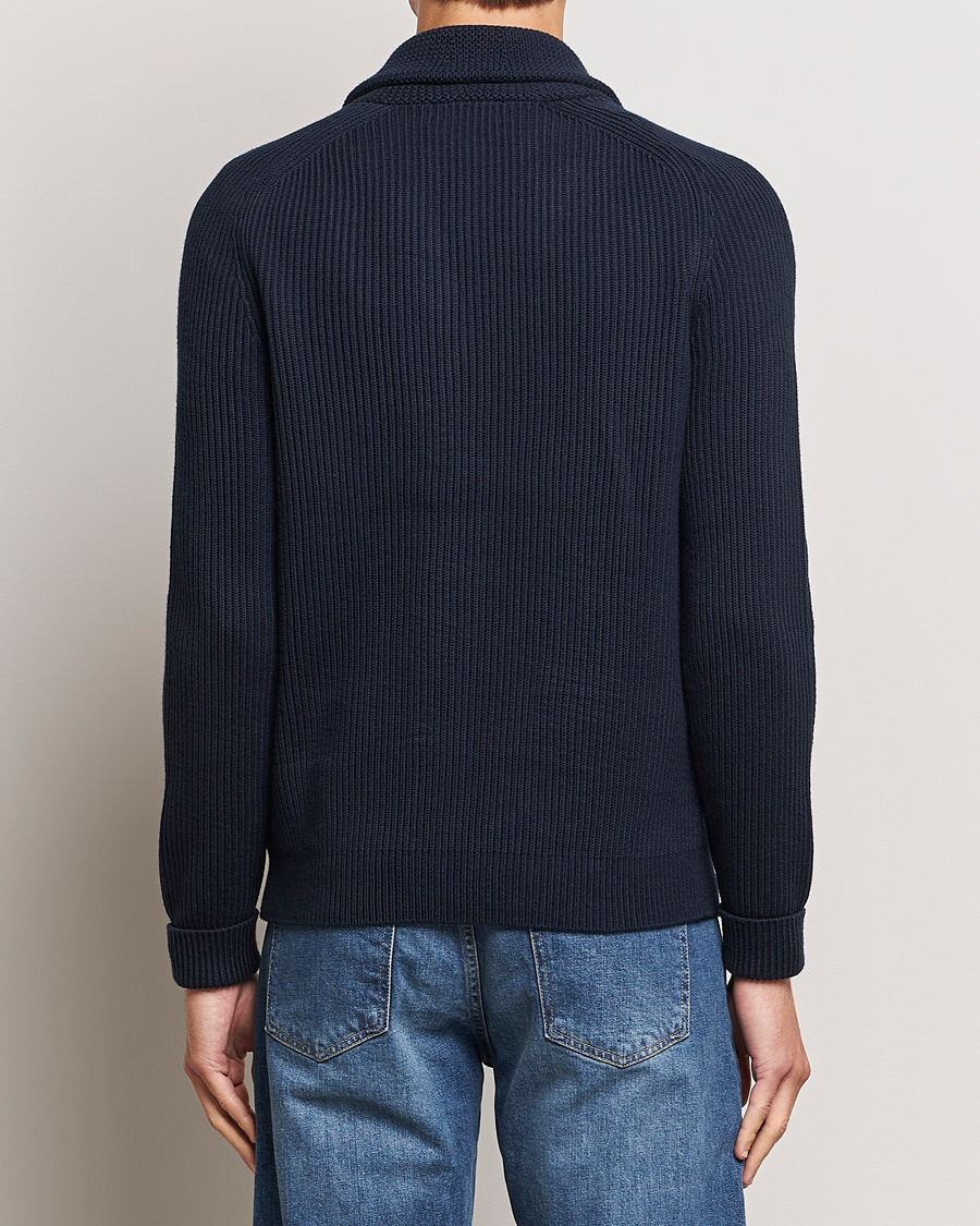 Herre | Gensere | Morris | Brayden Shawl Cardigan Navy