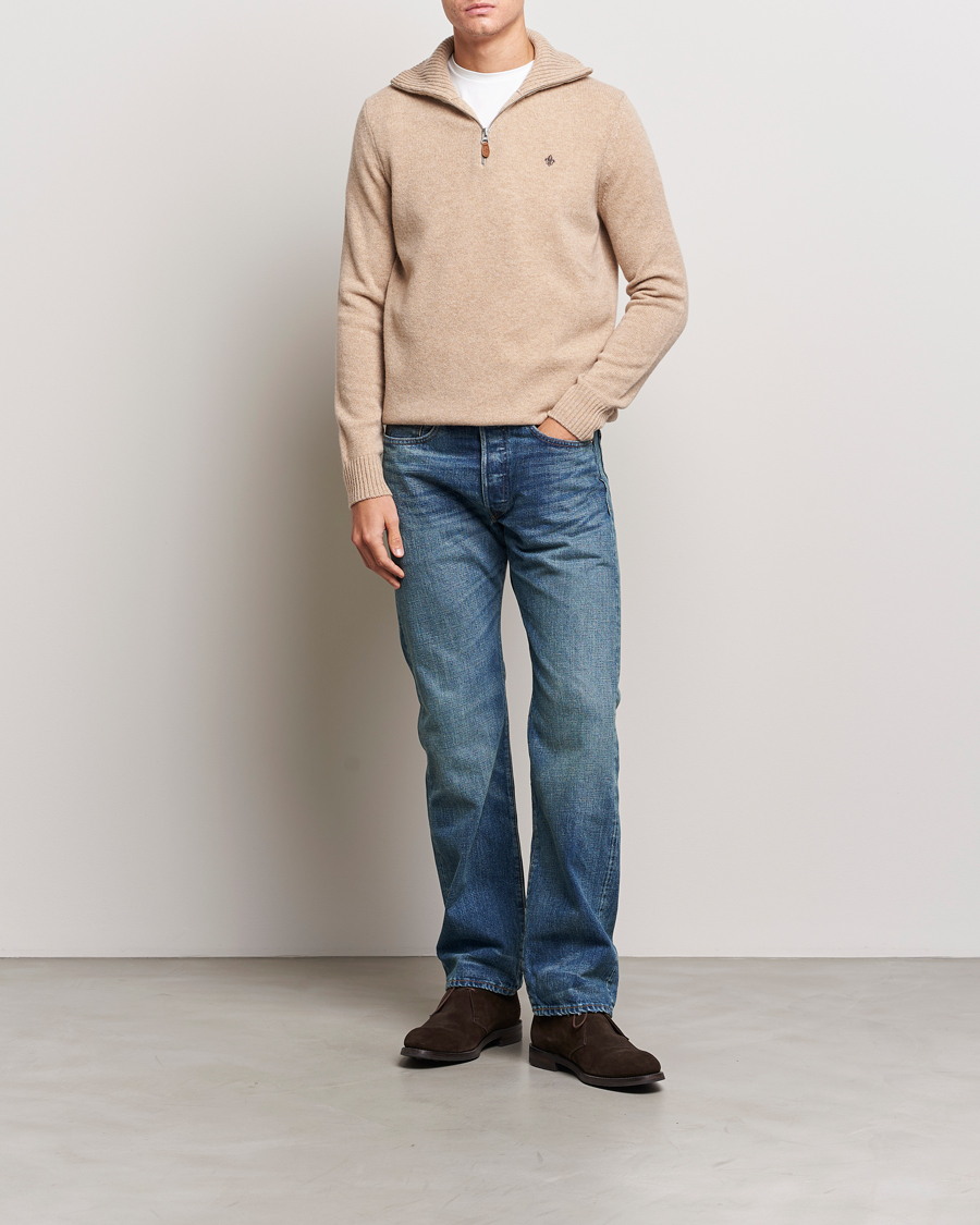 Herre | Gensere | Morris | Newton Half Zip Khaki