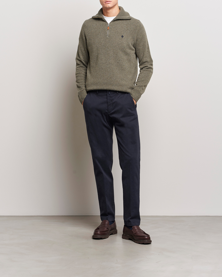 Herre | Gensere | Morris | Newton Half Zip Olive