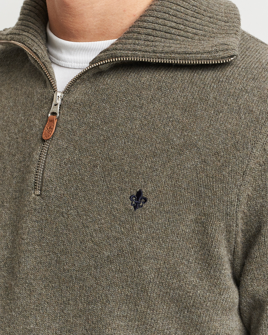 Herre | Gensere | Morris | Newton Half Zip Olive