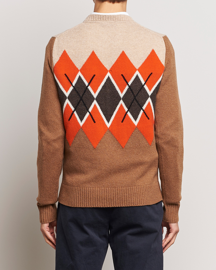 Herre | Gensere | Morris | Ayle Argyle Crew Neck Camel