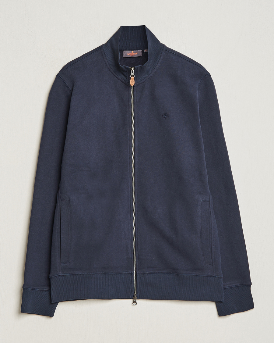 Herre | Gensere | Morris | Warren Sweat Zip Cardigan Old Blue