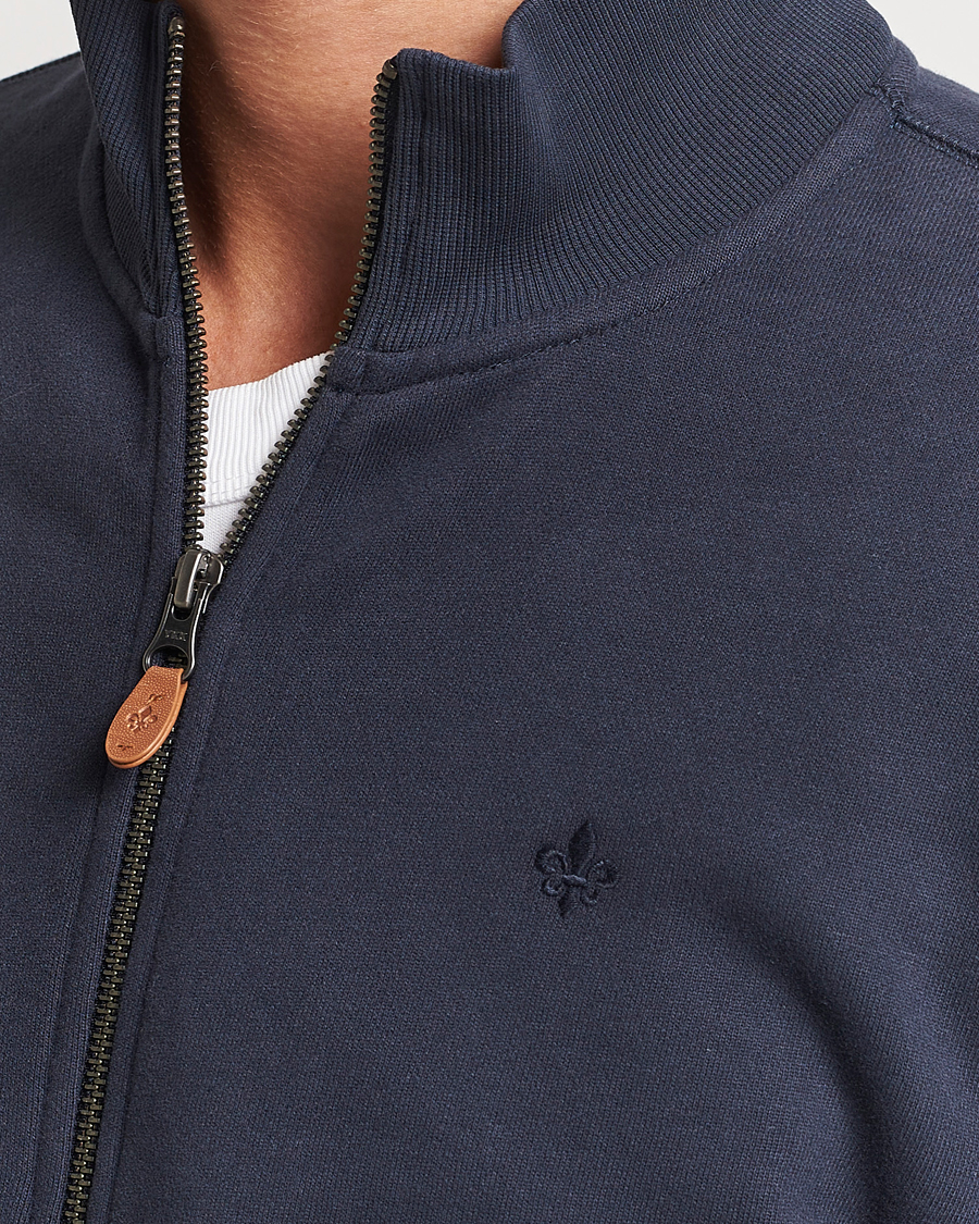 Herre | Gensere | Morris | Warren Sweat Zip Cardigan Old Blue