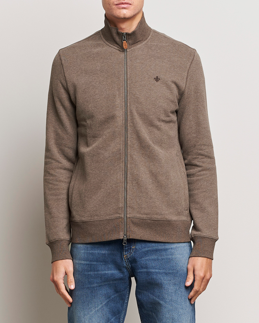 Herre | Gensere | Morris | Warren Sweat Zip Cardigan Brown