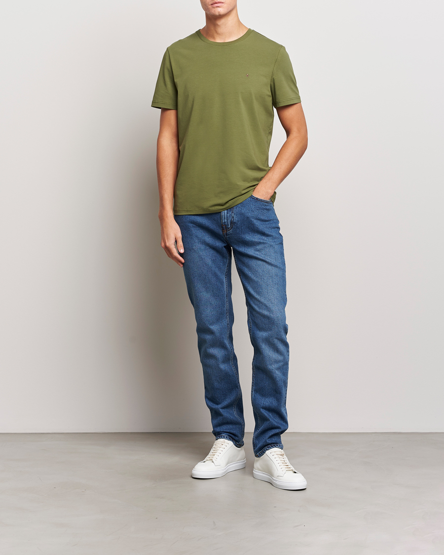 Herre | T-Shirts | Morris | James Crew Neck T-shirt Olive