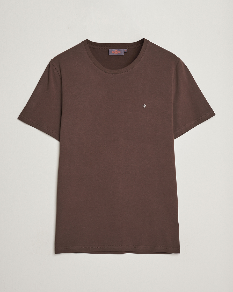 Herre | T-Shirts | Morris | James Crew Neck T-shirt Brown